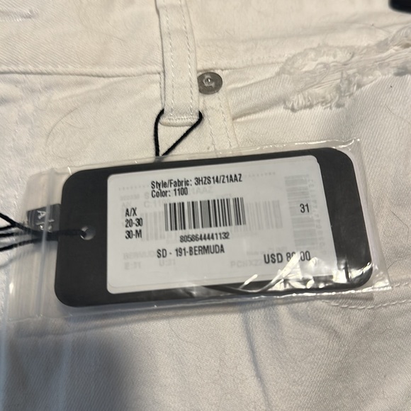 Armani exchange men white jean shorts. New with tags. - Picture 6 of 6